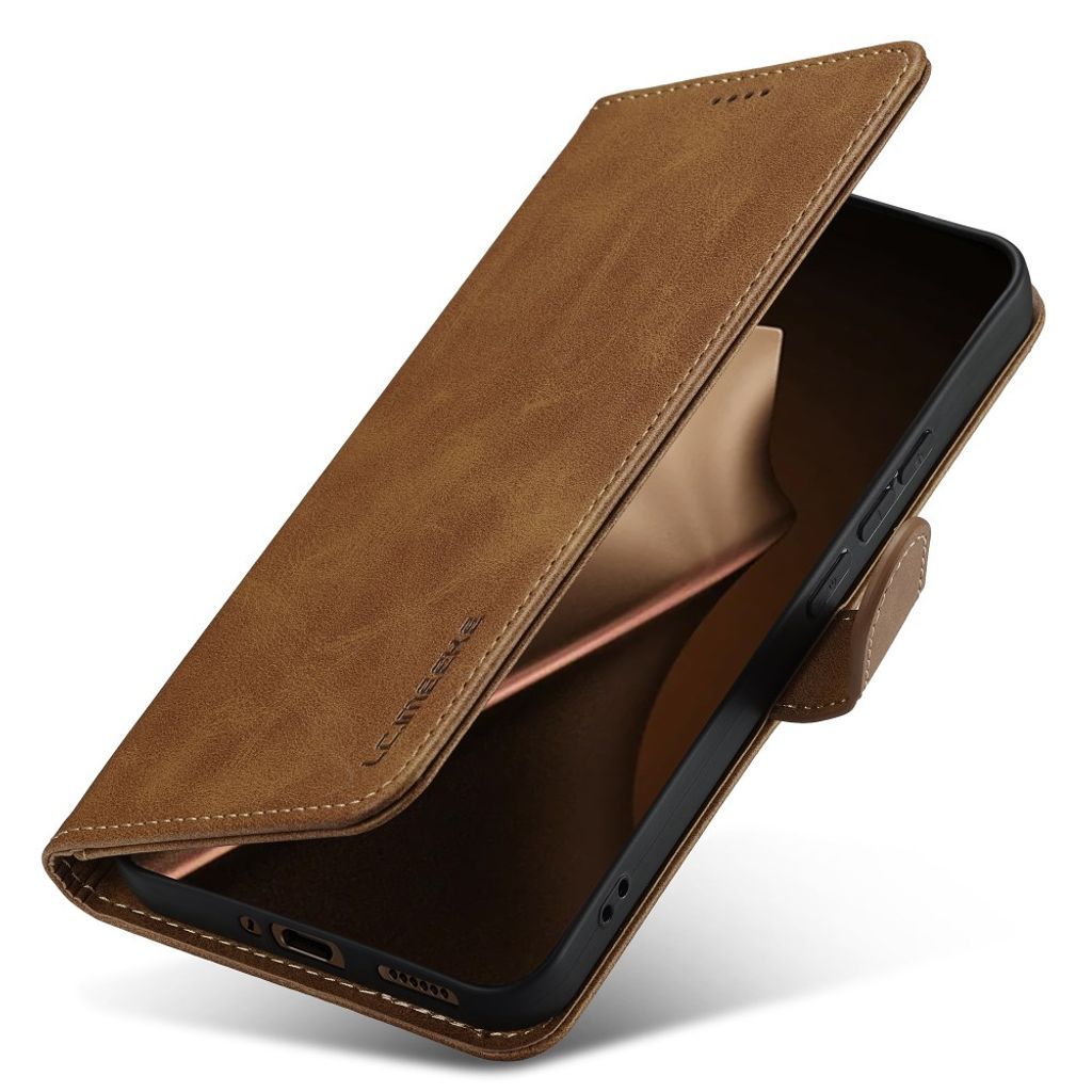 Lc.Imeeke Xiaomi 17T Etui med Kortlomme Stativfunksjon Lysebrun