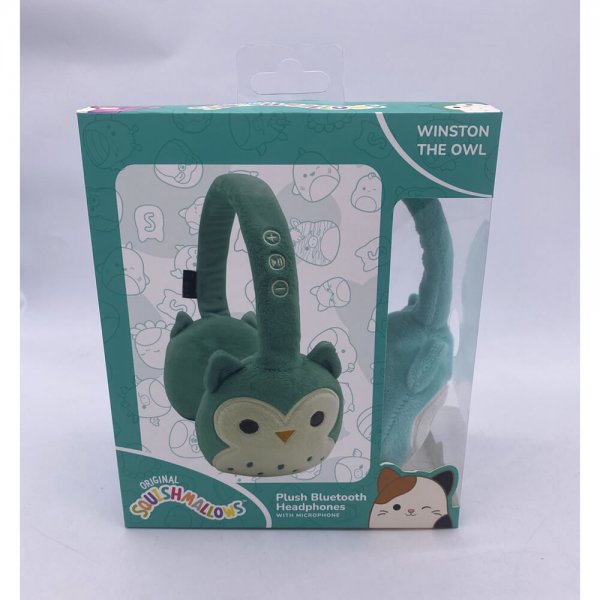 Squishmallows Hodetelefoner Plush Bluetooth Headphones Winston the Owl