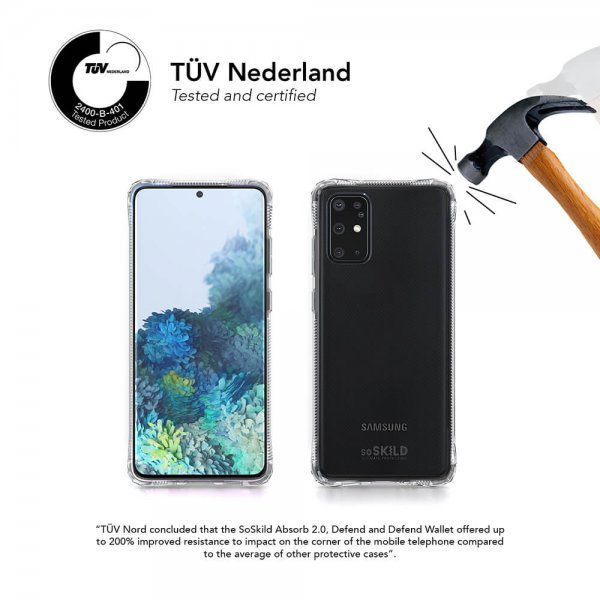 SoSkild Samsung Galaxy S20 Plus Deksel Absorb 2.0 Transparent