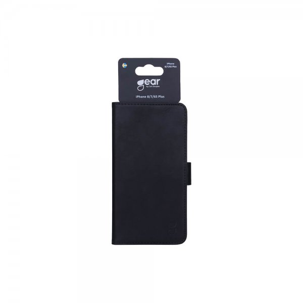 Gear iPhone 6/6S Plus/iPhone 7 Plus/iPhone 8 Plus Etui 3 Kortlomme Svart