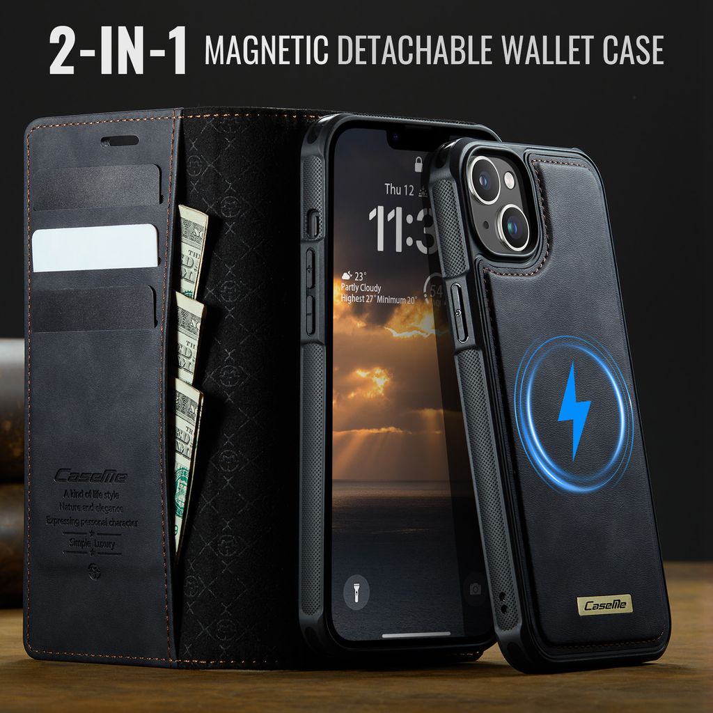 CaseMe iPhone 14 Plus/iPhone 15 Plus Etui C49 Series Svart