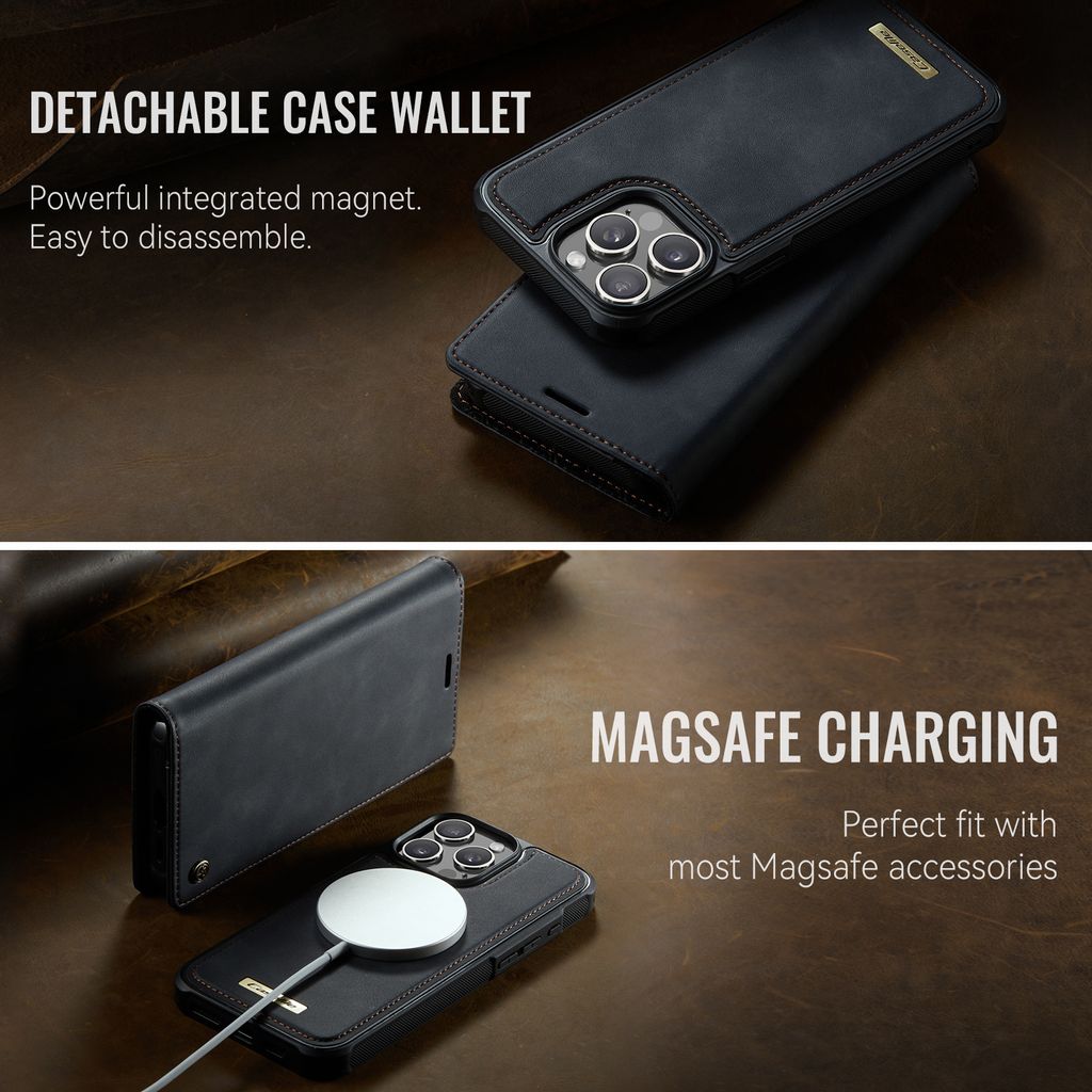 CaseMe iPhone 15 Pro Max Etui C49 Series Svart