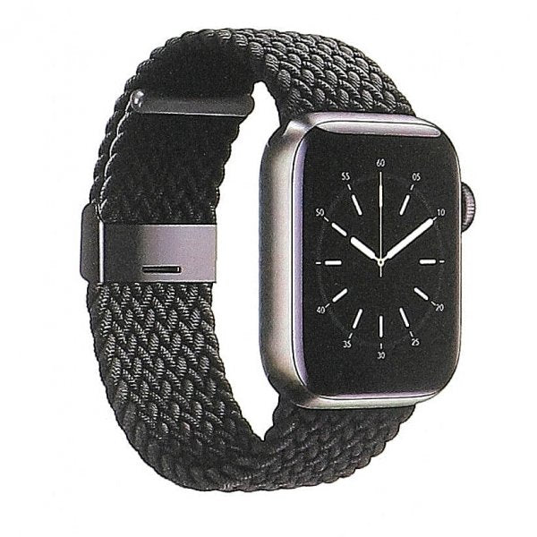 Gear Watch 42mm/Watch 44mm/Watch 45mm/Watch Ultra Armbånd Flettet Nylon Svart