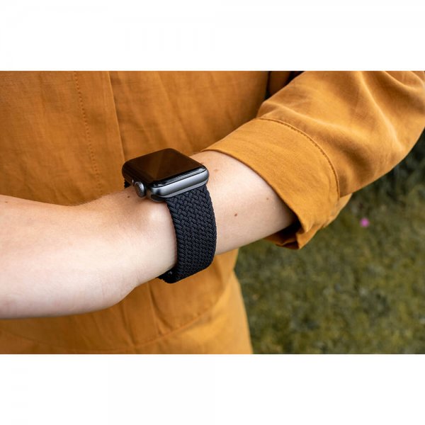 Gear Watch 42mm/Watch 44mm/Watch 45mm/Watch Ultra Armbånd Flettet Nylon Svart