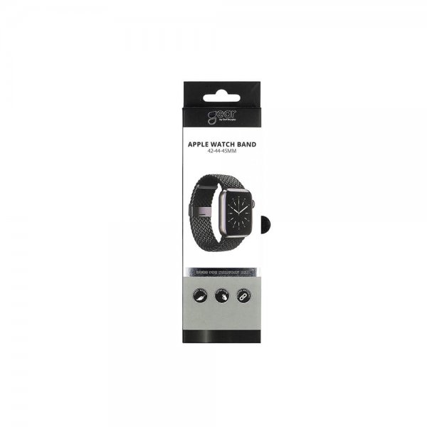 Gear Watch 42mm/Watch 44mm/Watch 45mm/Watch Ultra Armbånd Flettet Nylon Svart