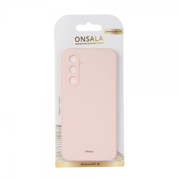 Onsala Samsung Galaxy A54 5G Deksel Silikon Chalk Pink