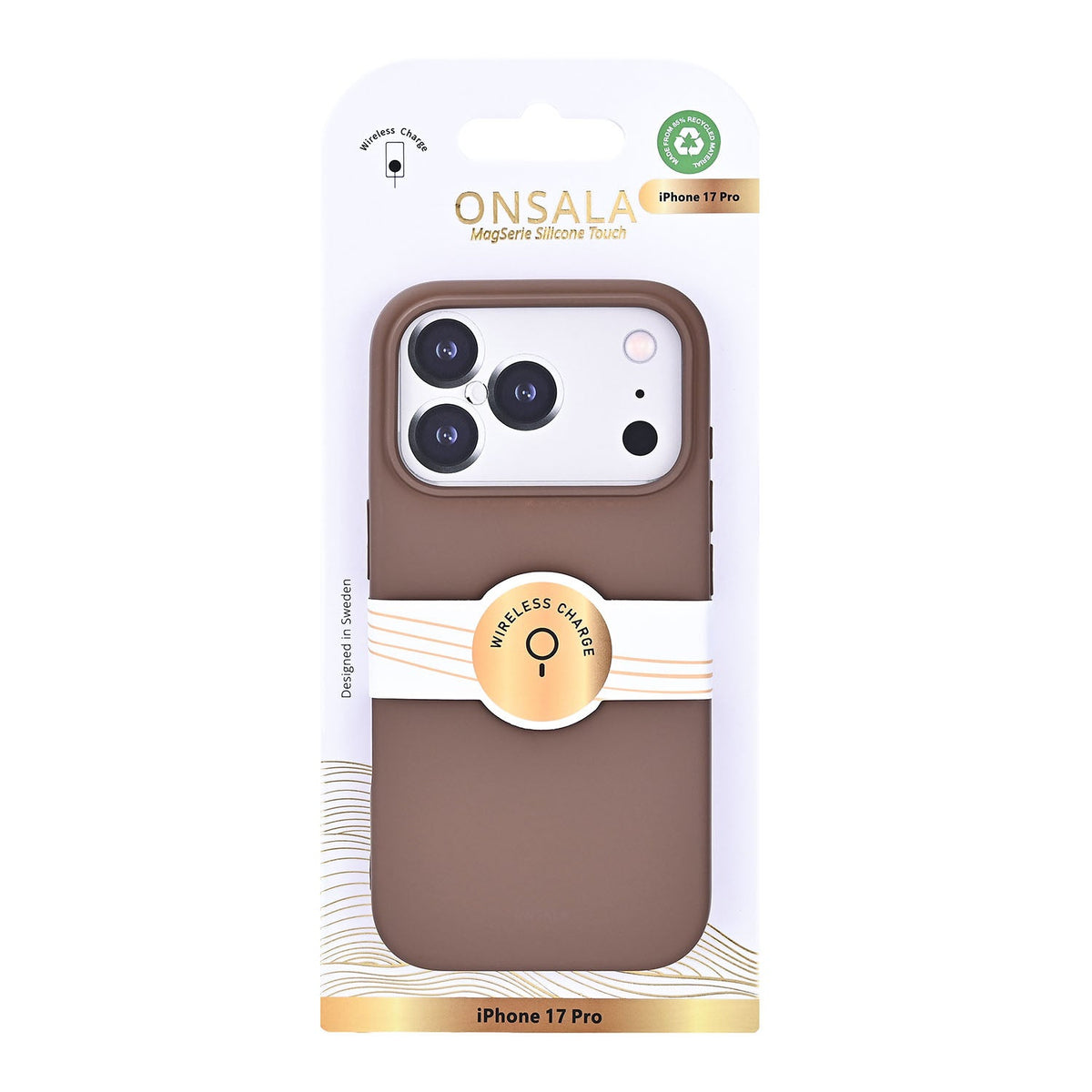 Onsala iPhone 17 Pro/iPhone 18 Pro Deksel Silikonfølelse Chocolate