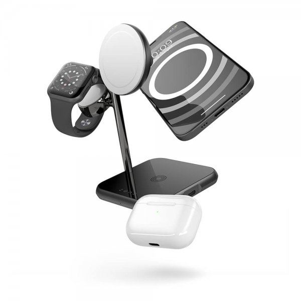 Zens 4-in-1 MagSafe + Watch Trådløs Charging Station Svart