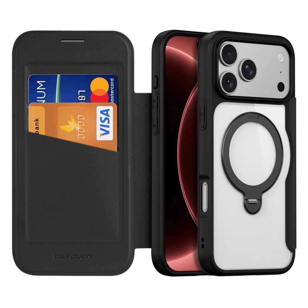 Dux Ducis iPhone 17 Pro Max/18 Pro Max Etui Skin X Pro Series Kickstand MagSafe Svart