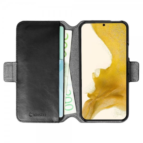 Krusell Samsung Galaxy S22 Plus Etui Leather PhoneWallet Svart