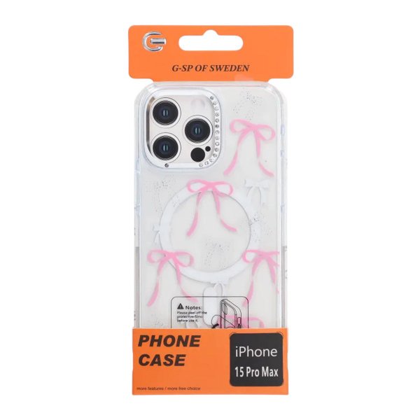 iPhone 15 Pro Max Deksel Mønster MagSafe Bue