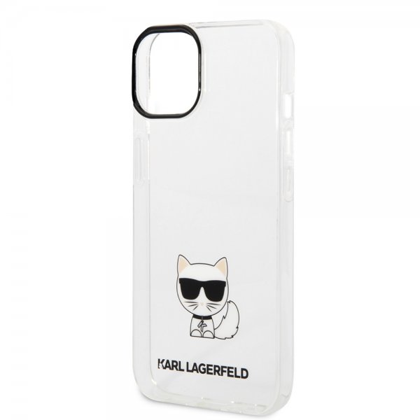 Karl Lagerfeld iPhone 14 Deksel Printed Choupette Transparent