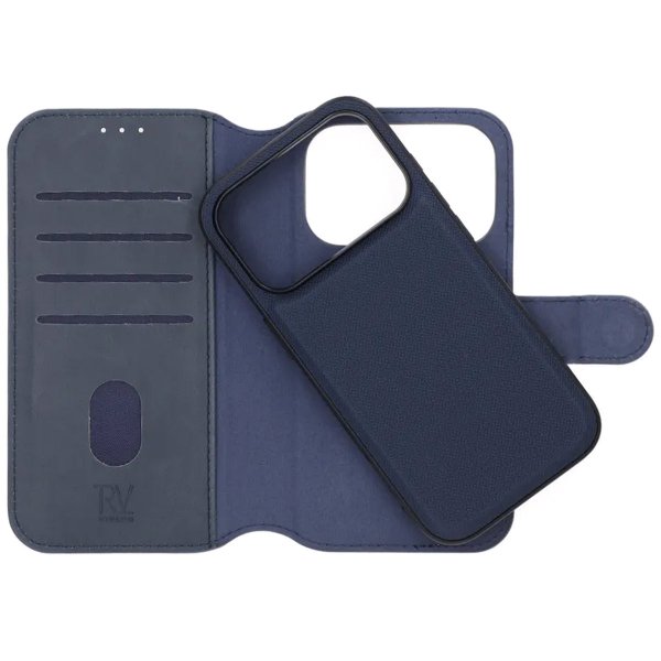 Rvelon iPhone 17 Pro Etui 4 Kortlomme Avtakbart deksel Blå