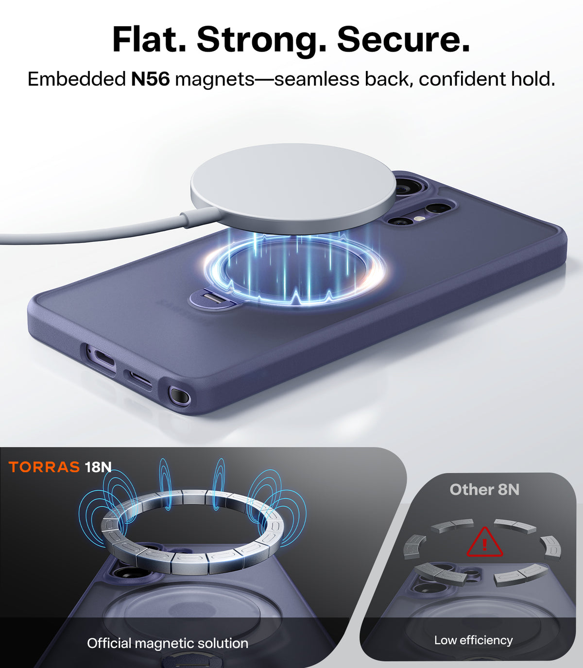 Torras Samsung Galaxy S26 Ultra Deksel Ostand Q3 Spin Violet Surge