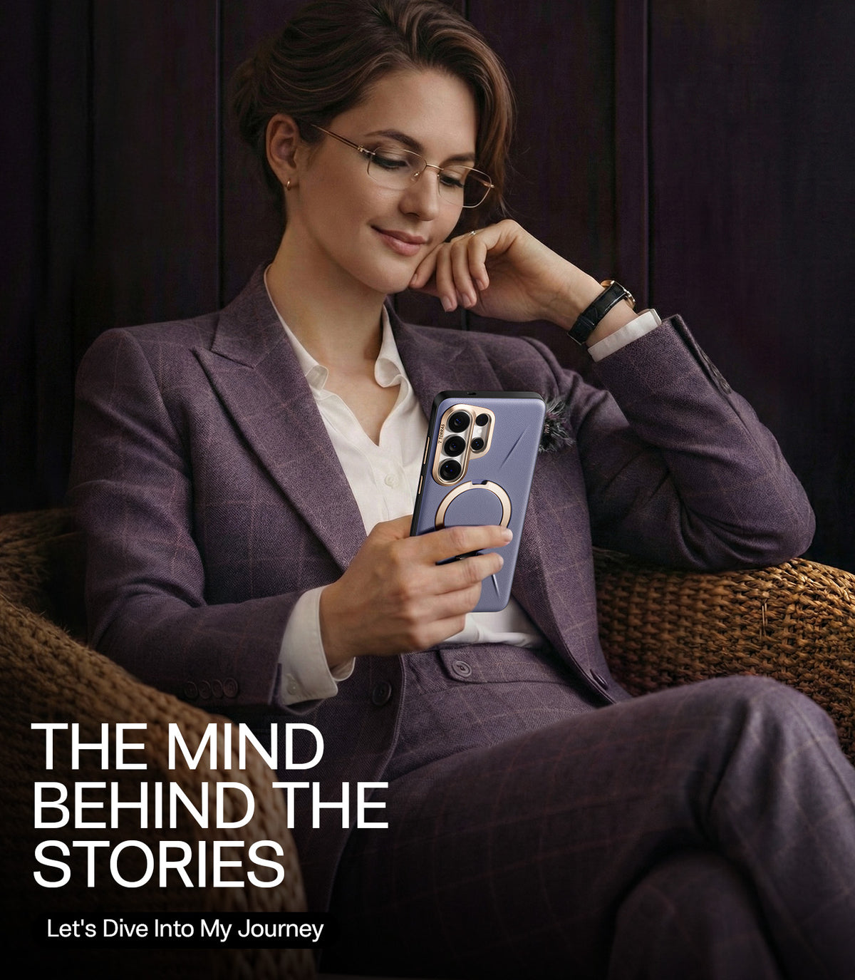 Torras Samsung Galaxy S26 Ultra Deksel Ostand Q3 Vegskin Dark Purple