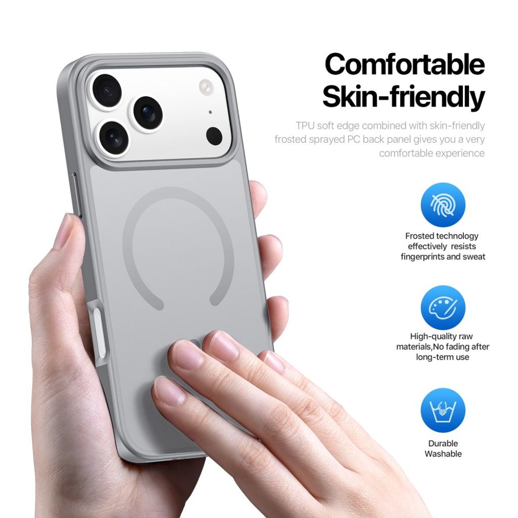 Dux Ducis iPhone 17 Pro/iPhone 18 Pro Deksel Yind Series MagSafe Grå
