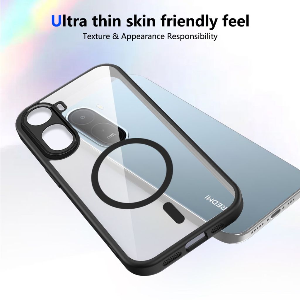 Xiaomi Redmi A7 Pro Deksel Klar Bakside MagSafe Svart