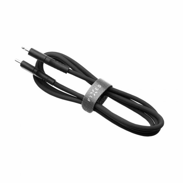 Fixed Kabel Liquid Silicone USB-C/Lightning 2m Svart