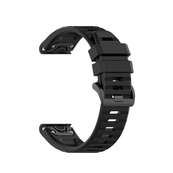 Fixed Garmin QuickFit 22mm Armbånd Silicone Strap Svart