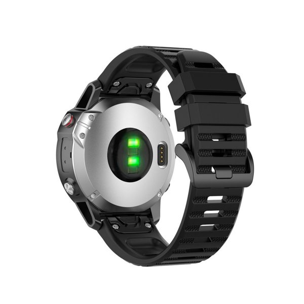 Fixed Garmin QuickFit 26mm Armbånd Silicone Strap Svart