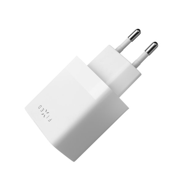 Fixed Lader med Lightning-kabel 1m 2xUSB-A 17W Hvit