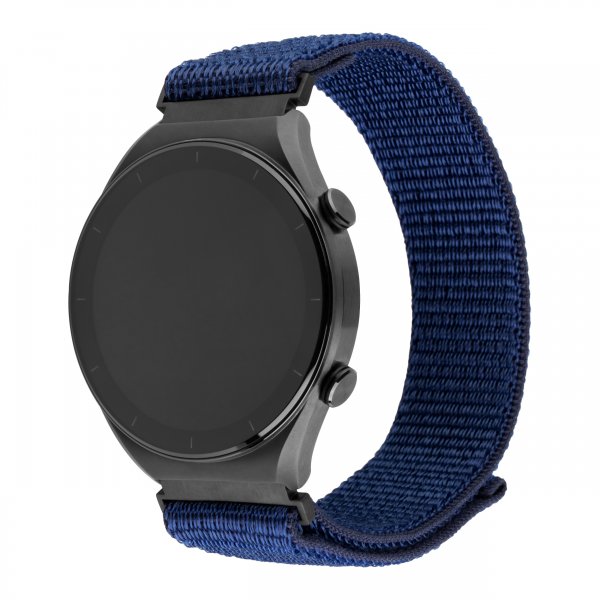 Fixed Samsung Galaxy Watch 22mm Armbånd Nylon Sporty Strap Blå