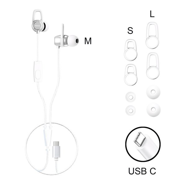 Mixx Kablede Hodetelefoner SoundPort USB-C Hvit