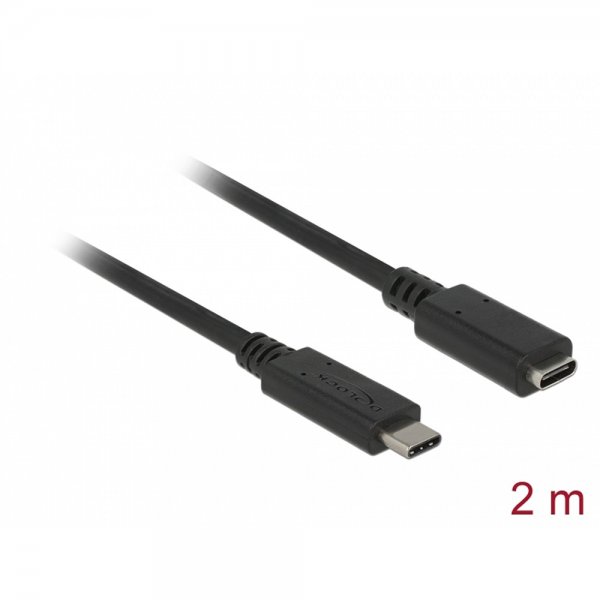 Delock USB-C Skjøteledning USB 3.1 Gen 1 SuperSpeed 2m