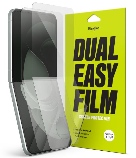 Ringke Samsung Galaxy Z Flip 5 Skjermbeskytter Dual Easy Film 2-pakning