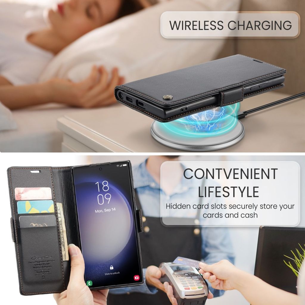 CaseMe Samsung Galaxy S24 Ultra Etui 023 Series Svart