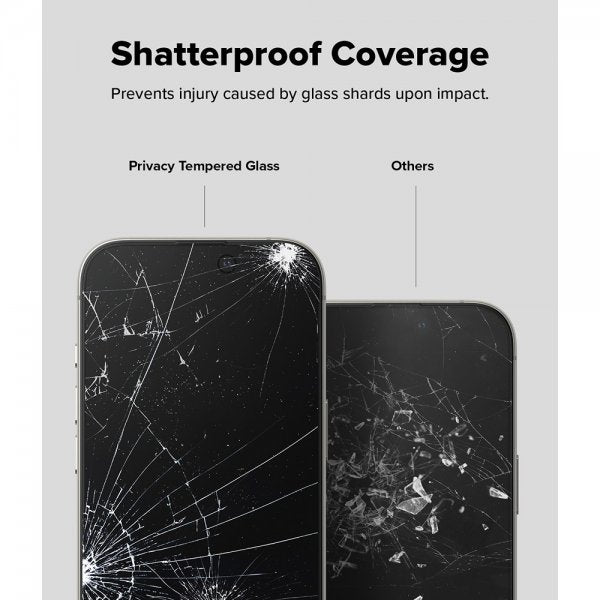 Ringke iPhone 16 Pro Skjermbeskytter Easy Slide Privacy 2-pakning