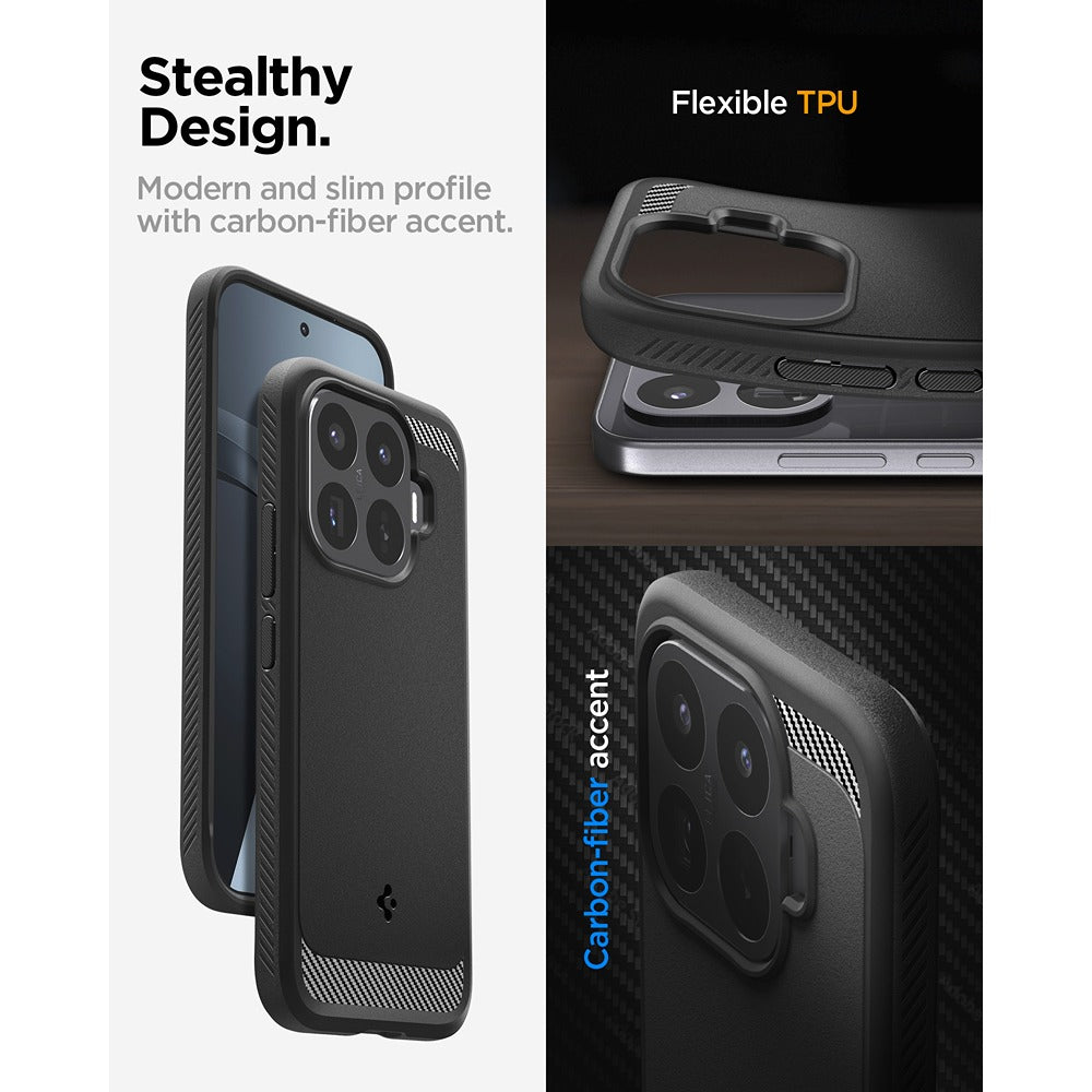Spigen Xiaomi 17T Deksel Rugged Armor Matte Black