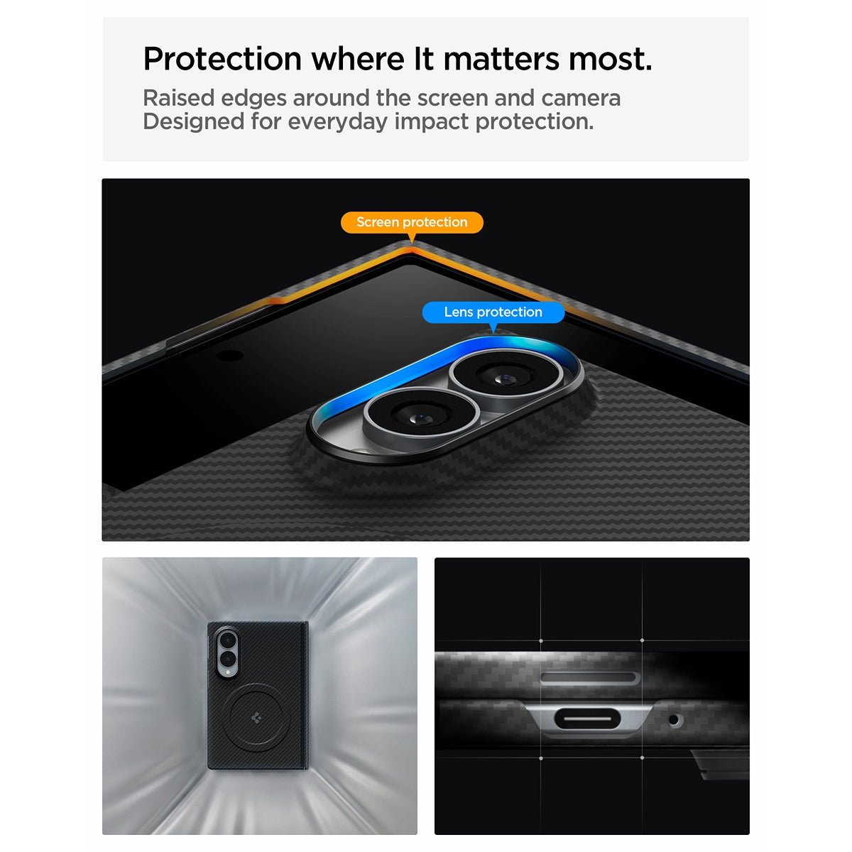 Spigen Samsung Galaxy Z Fold 8 Deksel Air Skin Aramid MagFit Svart