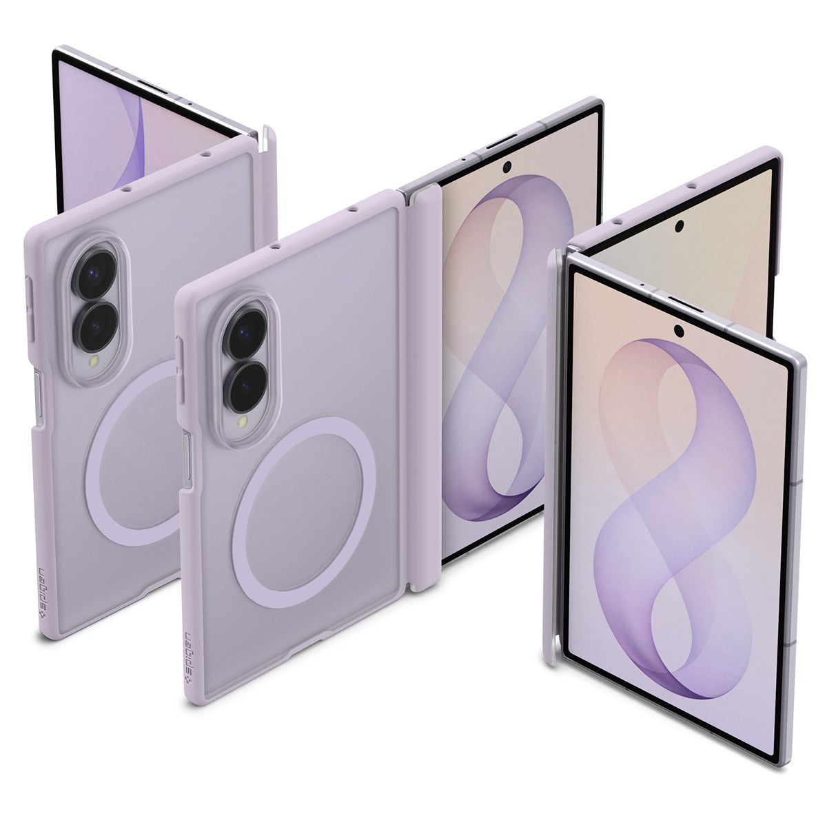 Spigen Samsung Galaxy Z Fold 8 Deksel Air Skin Zero MagFit Frost Lavender