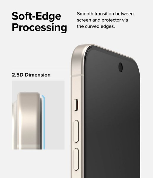 Ringke iPhone 15 Plus Skjermbeskytter Privacy Tempered Glass Installation Jig