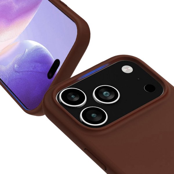 Rvelon iPhone 17 Pro Deksel Silikon MagSafe Brun