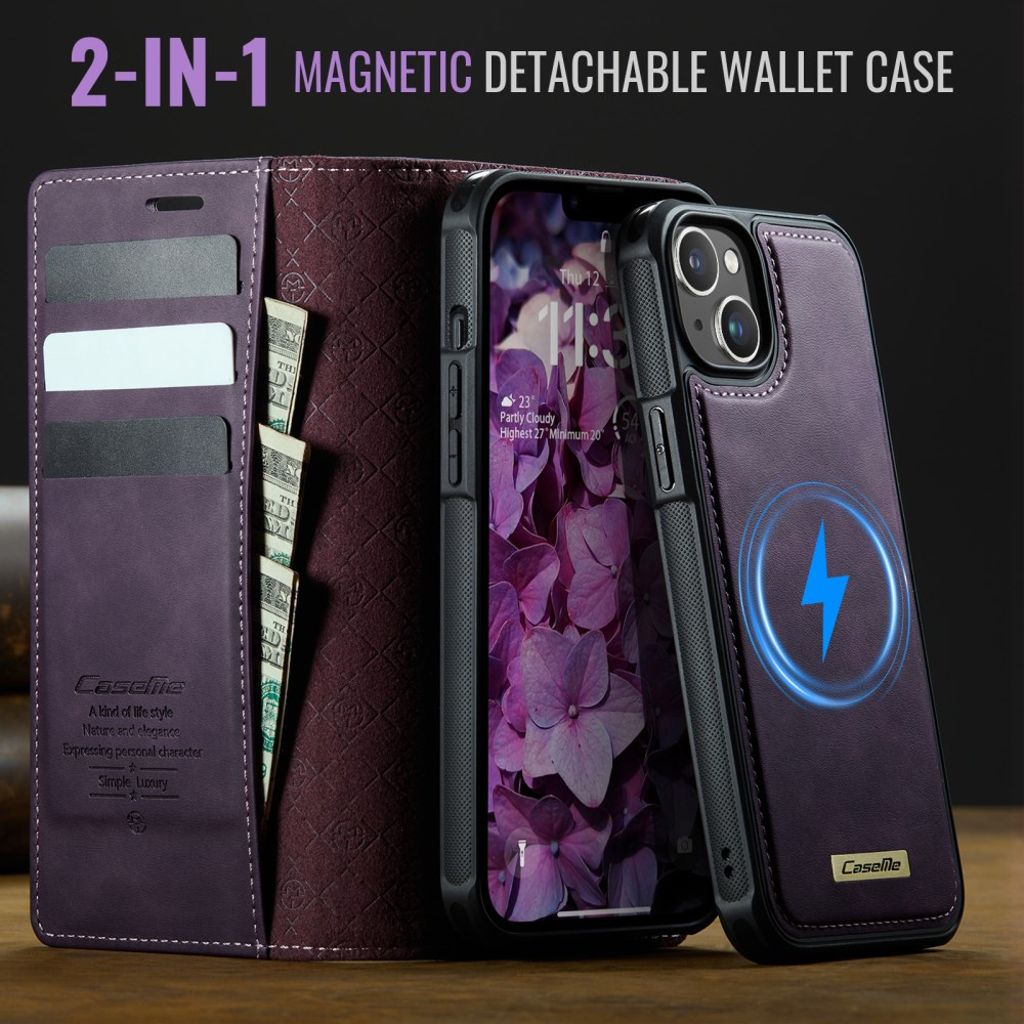 CaseMe iPhone 15 Etui C49 Series Lilla