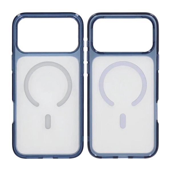 iPhone 17 Pro Deksel Transparent MagSafe Blå