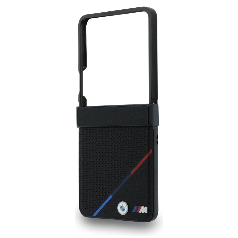 BMW Samsung Galaxy Z Flip 8 Deksel Tricolor Stripe Svart