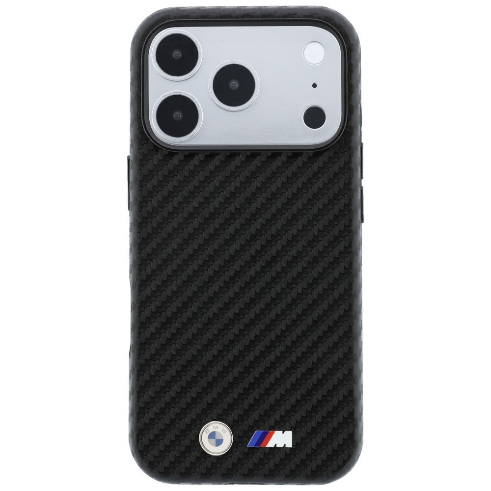 BMW iPhone 18 Pro Deksel M Karbon Metallogo Svart