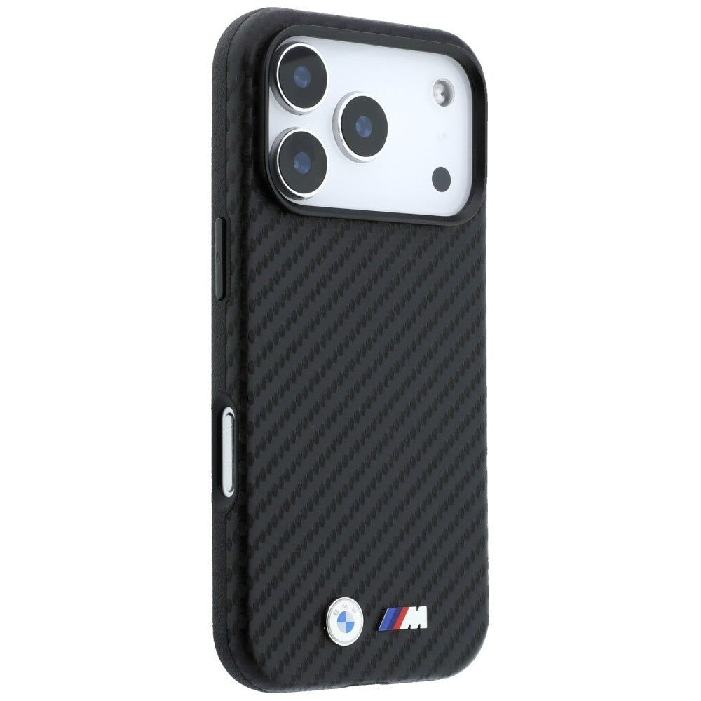 BMW iPhone 18 Pro Deksel M Karbon Metallogo Svart