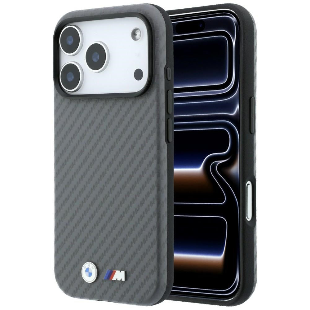 BMW iPhone 18 Pro Max Deksel M Carbon Metal Logo Grå
