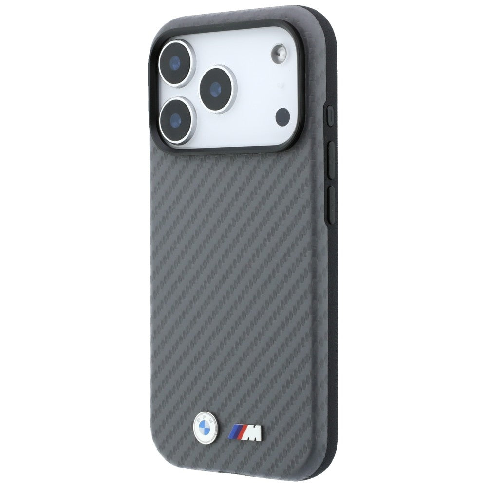 BMW iPhone 18 Pro Max Deksel M Carbon Metal Logo Grå
