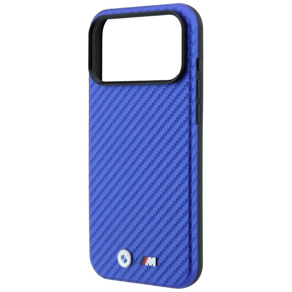 BMW iPhone 17 Pro/iPhone 18 Pro Deksel M Carbon Metal Logo Blå