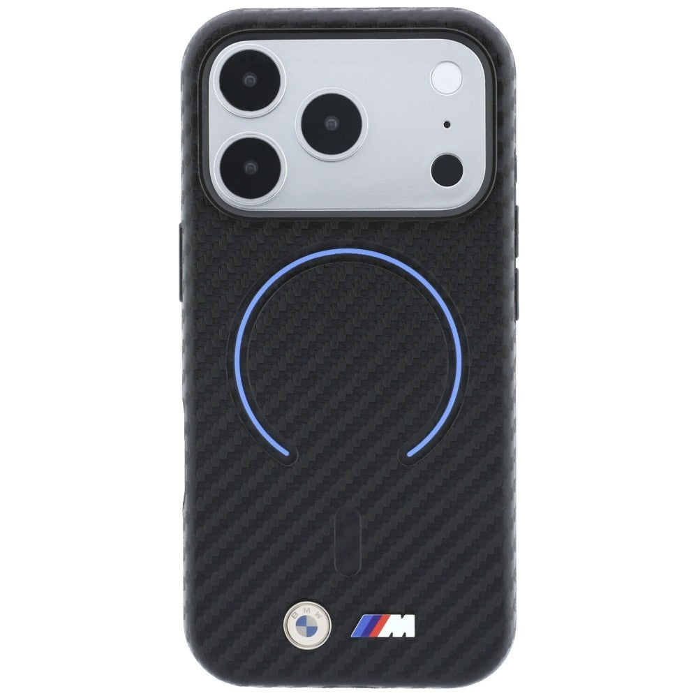 BMW iPhone 17 Pro Max/iPhone 18 Pro Max Deksel M Carbon Printed Ring Svart