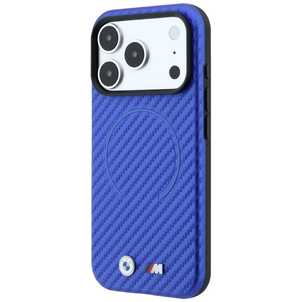 BMW iPhone 17 Pro/iPhone 18 Pro Deksel M Carbon Printed Ring Blå