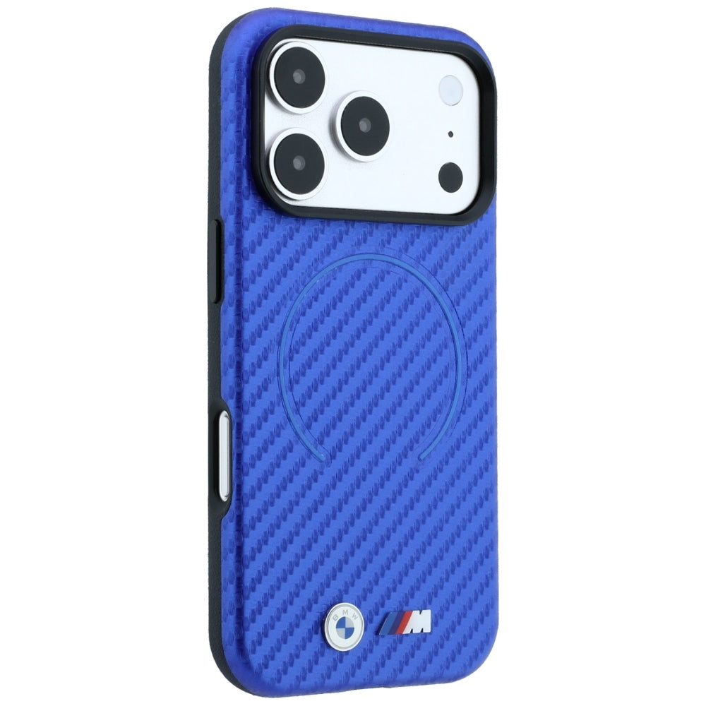 BMW iPhone 17 Pro/iPhone 18 Pro Deksel M Carbon Printed Ring Blå