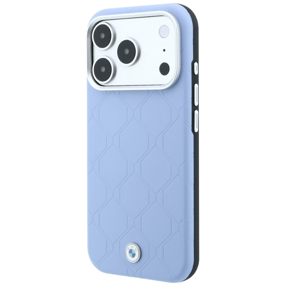 BMW iPhone 17 Pro/iPhone 18 Pro Deksel Deboss Quilted Blå