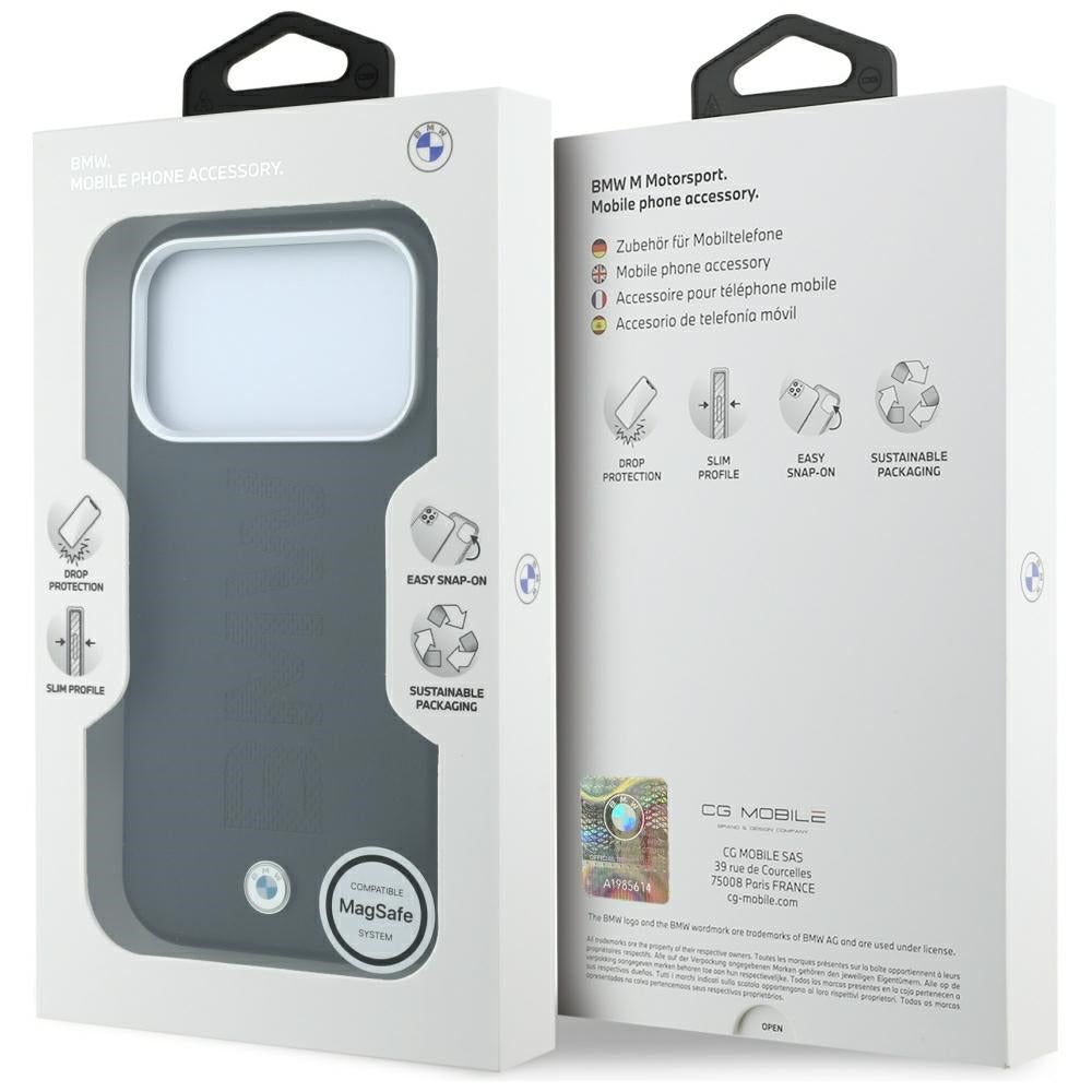 BMW iPhone 17 Pro/iPhone 18 Pro Deksel Centered Deboss Svart