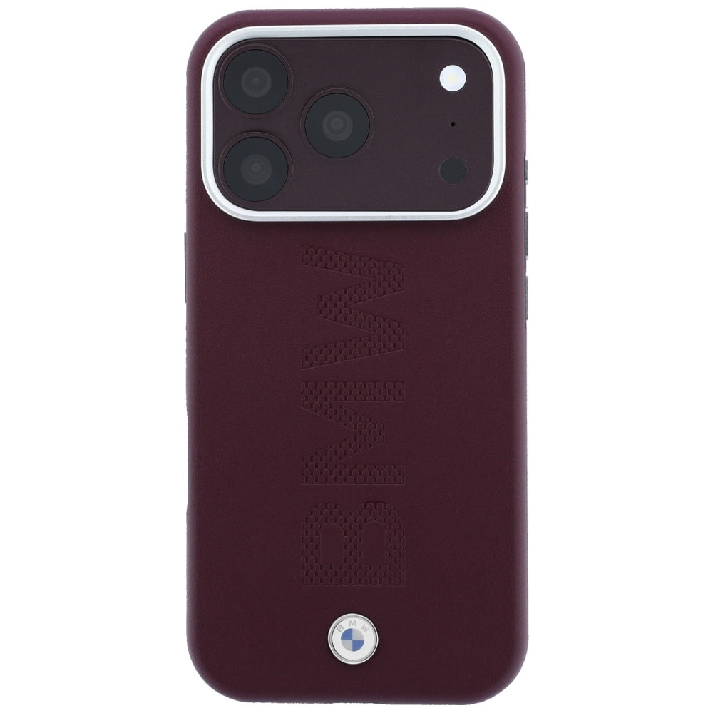 BMW iPhone 17 Pro/iPhone 18 Pro Deksel Centered Deboss Burgundy